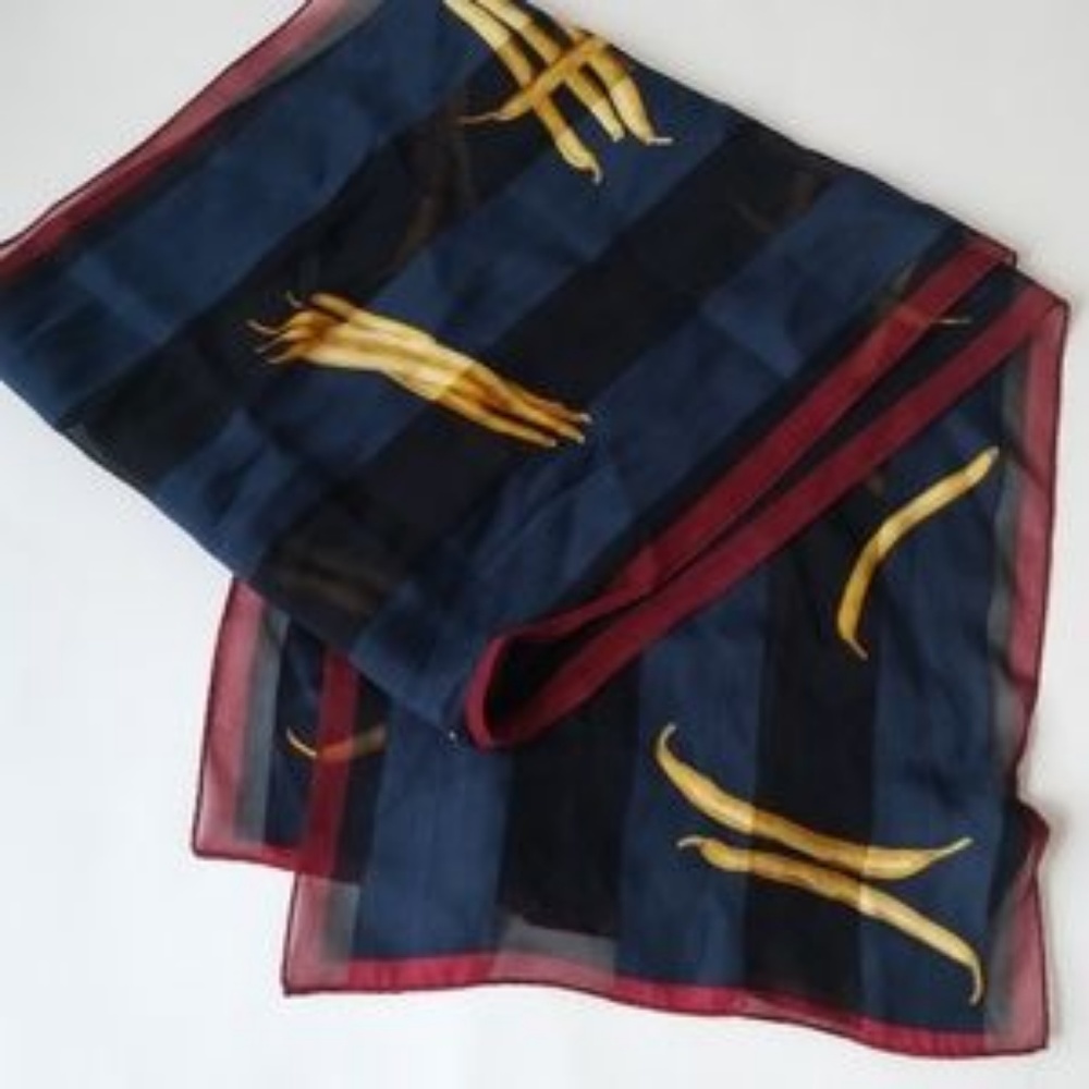 100% silk neck scarf/ bag scarf -LC - Picture 2 of 5